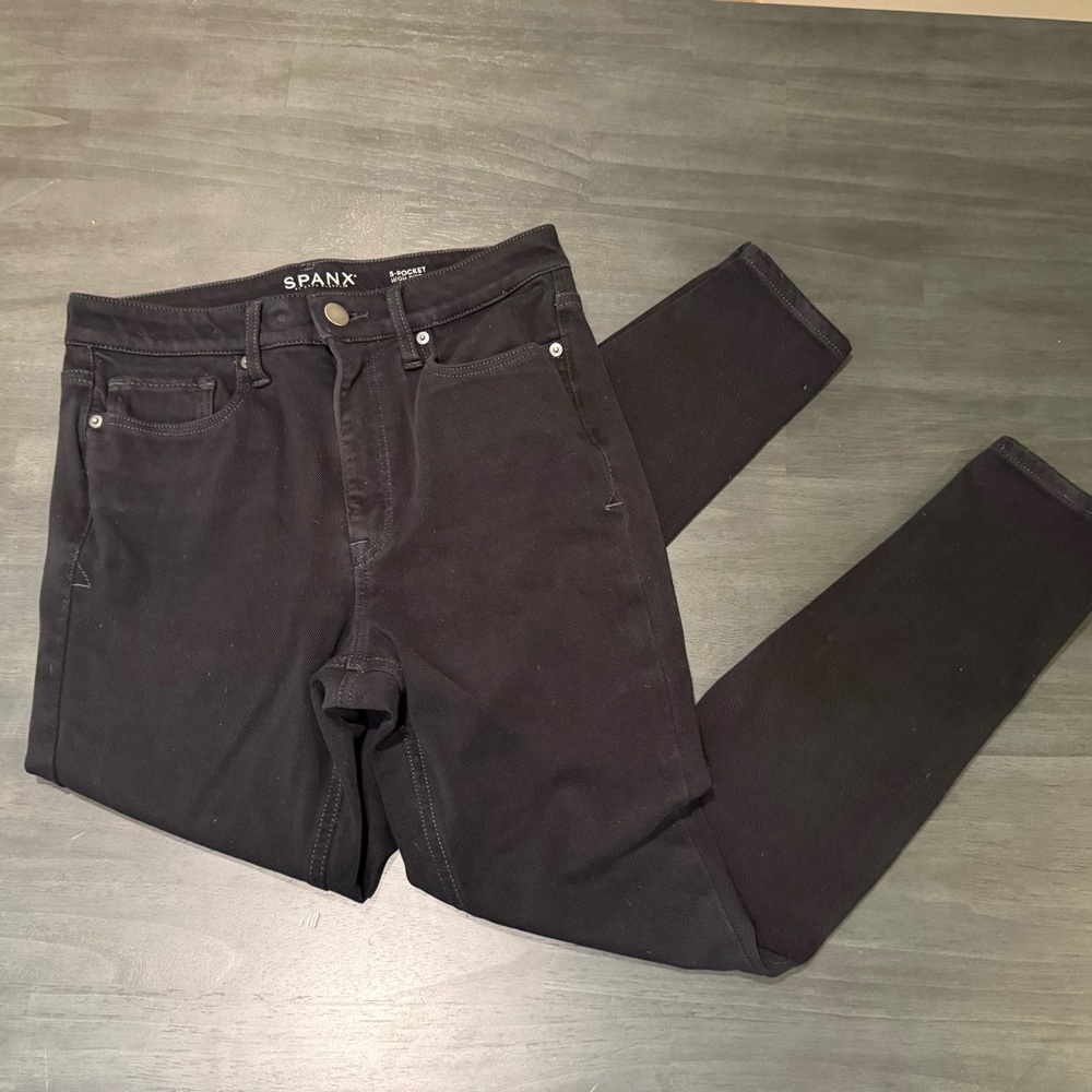 SPANX Black Skinny Jeans with Stretch High-Rise Fit